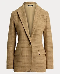 Lauren Ralph Women's Herringbone Linen-Blend Tweed Blazer
