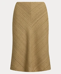 Lauren Ralph Women's Herringbone Linen-Blend Tweed Skirt