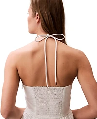 Calvin Klein Jeans Women's Cotton Twill Halter Dress