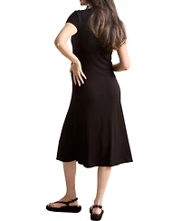 Hatch Collection Maternity Softest Rib Maternity/Nursing Midi Dress