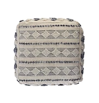 Wool Ottoman for Living Room Footrest and Cozy Home Decor