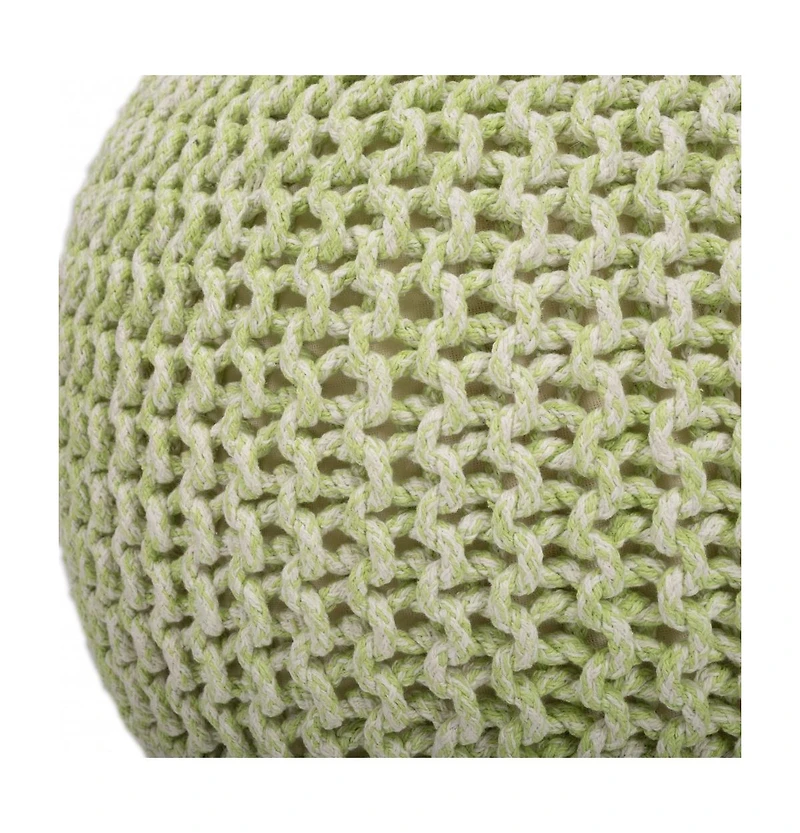 Stylish Round Pouf Ottoman for Casual Seating and Modern Home Decor