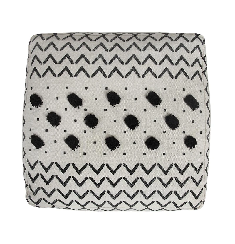 Comfortable Cotton Ottoman for Lounge Areas and Relaxation