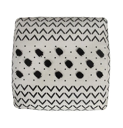 Comfortable Cotton Ottoman for Lounge Areas and Relaxation