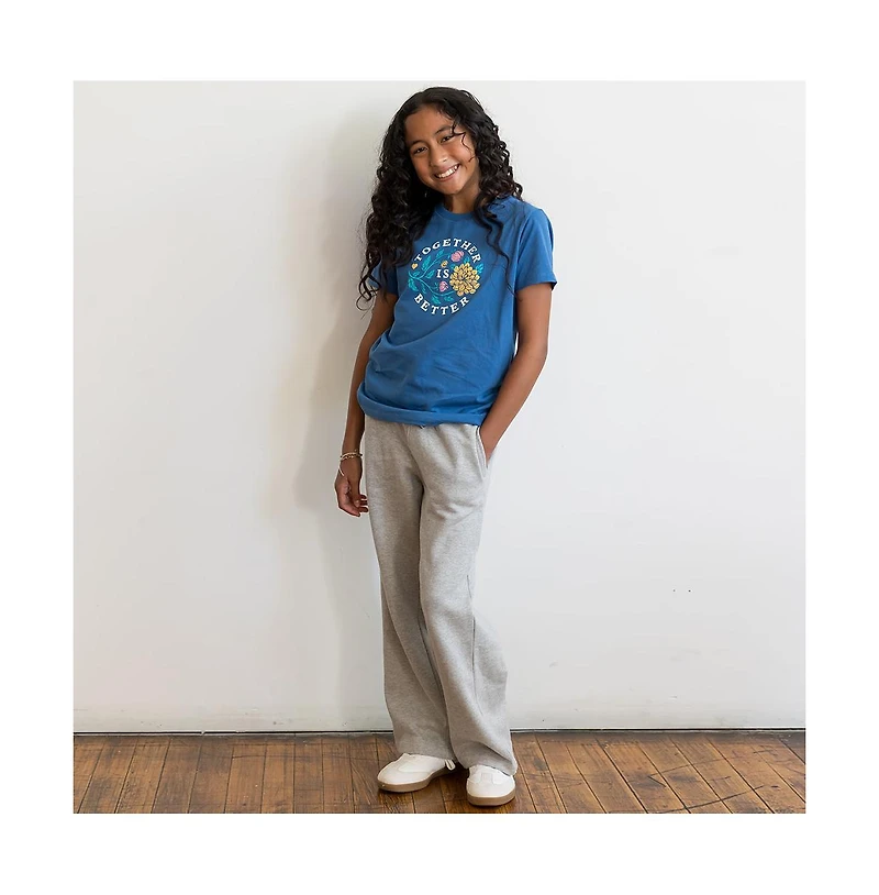 Mightly Girls Fair Trade Organic Cotton Cozy Fleece Wide Leg Pants