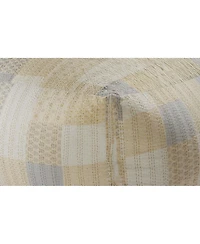 48" Cream 100% Cotton Ottoman