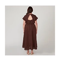 Estelle Aubrey V-Neck Midi Dress