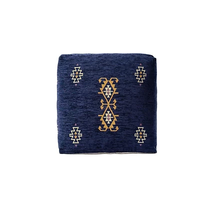 Polyester Blend Ottoman for Living Room Footrest and Home Seating