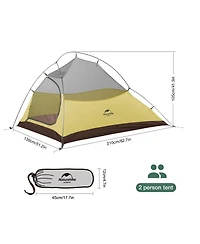 Naturehike Cloud Up Free Standing 2 Person Backpacking Tent Ultralight Nylon Double Layer Camping Tents for Two Person