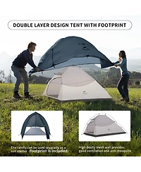 Naturehike Cloud Up Free Standing 2 Person Backpacking Tent Ultralight Nylon Double Layer Camping Tents for Two
