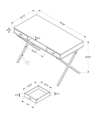 Modern Computer Desk with 2 Drawers and Sleek Work Surface