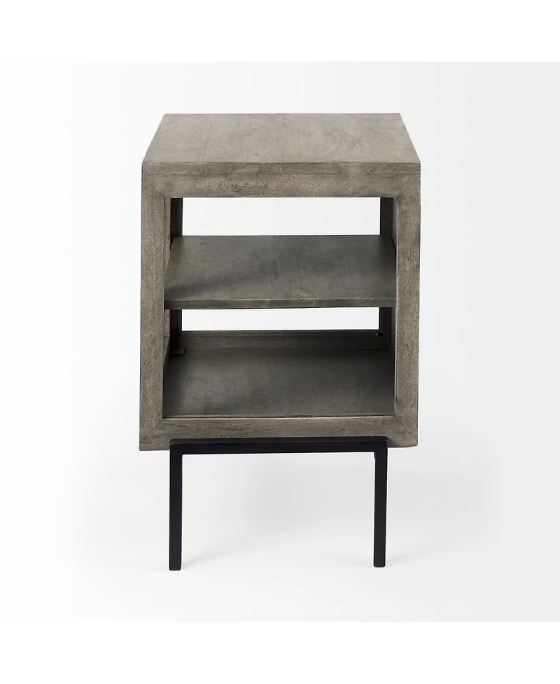Solid Wood Square End Table for Living Room or Bedroom