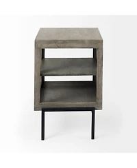 Solid Wood Square End Table for Living Room or Bedroom