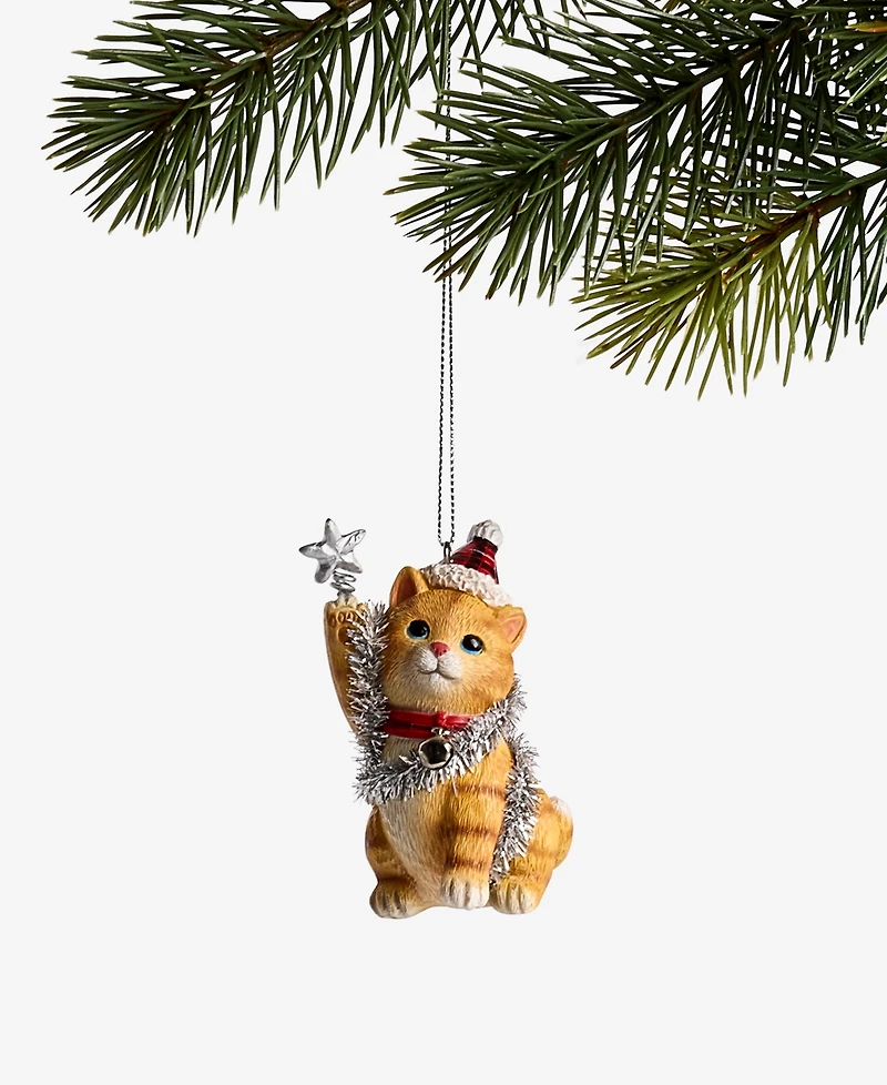Holiday Lane Pets Orange Cat Ornament, Exclusively at Macy's