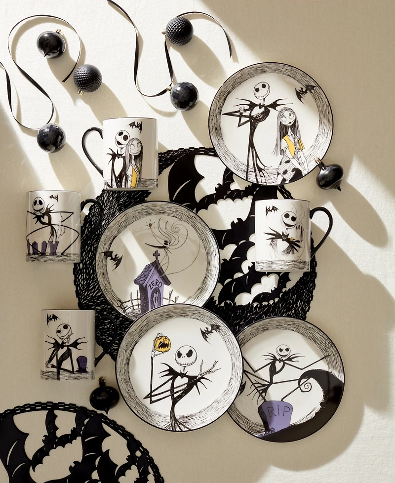 Lenox Nightmare Before Christmas Mugs, Set of 4
