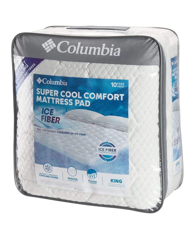 Columbia Ice Fiber Super Cool Comfort Mattress Pad