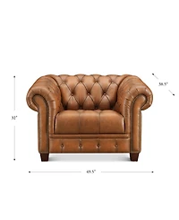 Hydeline York 50" Top Grain Leather Armchair