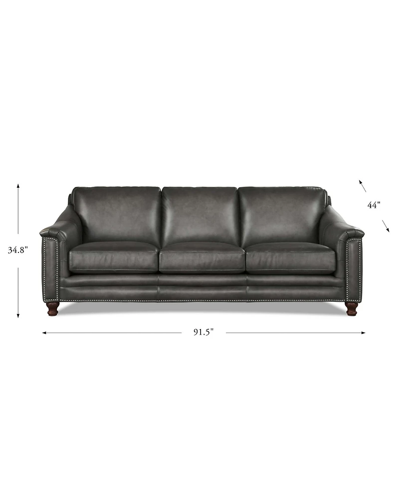 Hydeline Belfast 92" Top Grain Leather Sofa