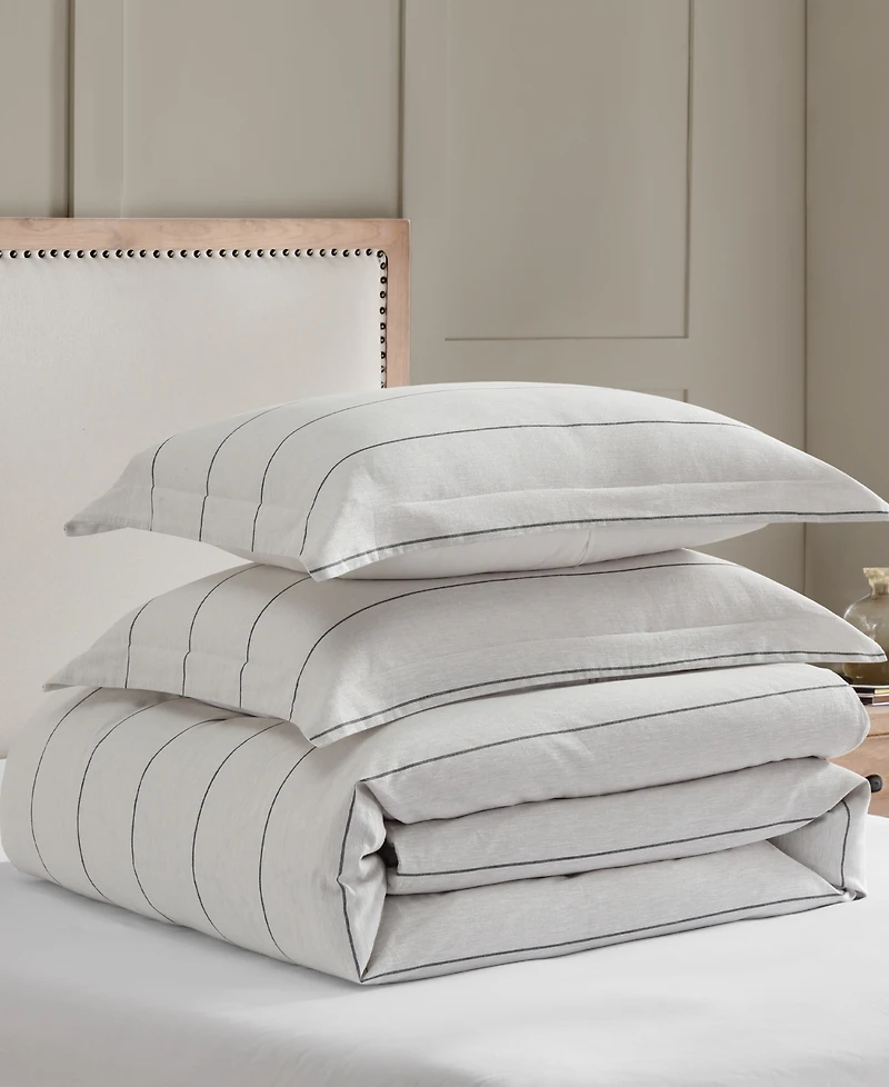 Levtex Leo Stripe Textured 3-Pc. Duvet Cover Set