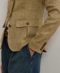 Lauren Ralph Women's Herringbone Linen Jacket
