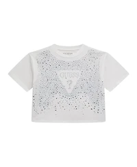 Guess Big Girl Short Sleeve with Rhinestone Logo T-Shirt