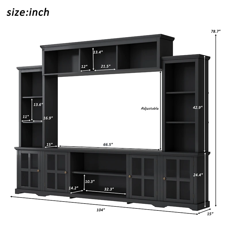 Streamdale Lunar Series Modular Entertainment System with Ample Storage