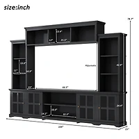 Streamdale Lunar Series Modular Entertainment System with Ample Storage