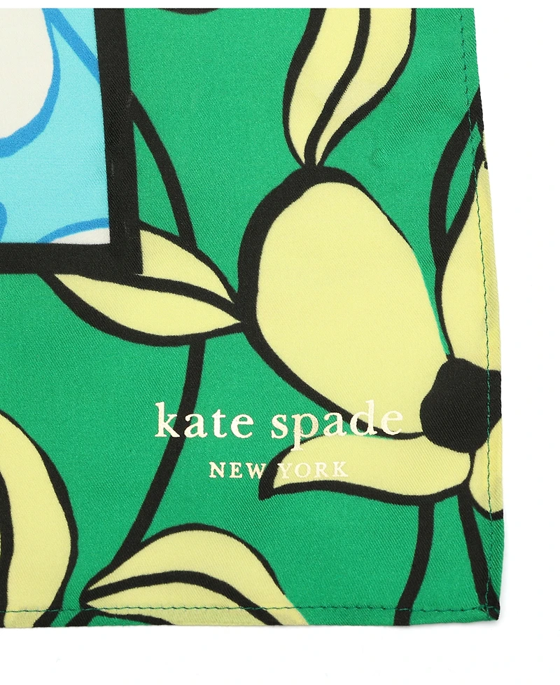 Kate Spade New York Women's Floral Vines Silk Bandana Scarf