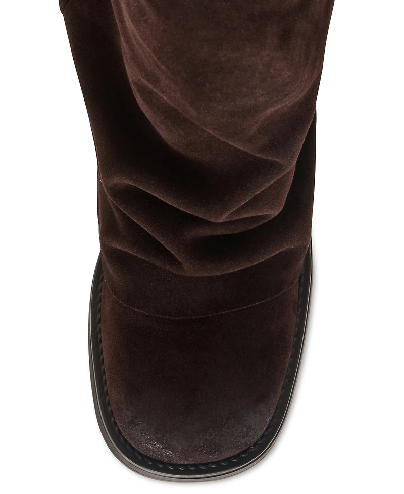 Steve Madden Benton Mid-Shaft Foldover Cuffed Moto Boots