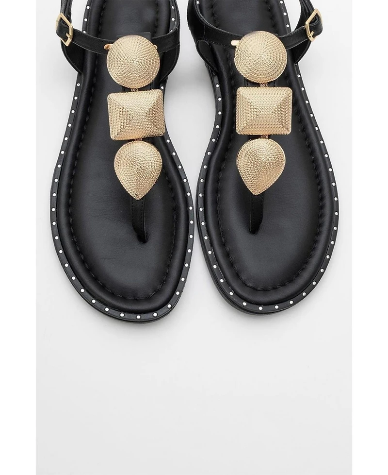 Giulia Leather Flat Sandal (Women)