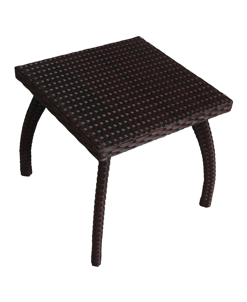 Outdoor Rattan Brown Side Table