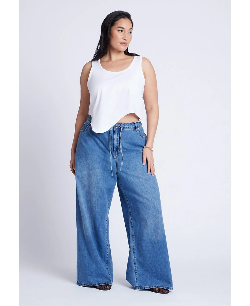 Eloquii Women's Asym Hem Tank