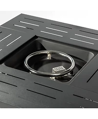 34inches Steel fire pit table Gas Fire Pit for Outdoor Outside Patio