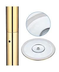 Yescom 11 Ft Spinning Static Dancing Pole Kit w/ Extensions Fitness Dance Exercise Gold