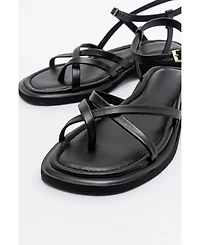 Antas Strappy Leather Flat Sandals (Women)