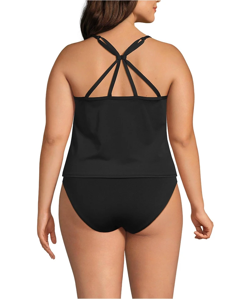 Lands' End Women's Tugless QuickDry Adjustable Strappy Back Tankini Top