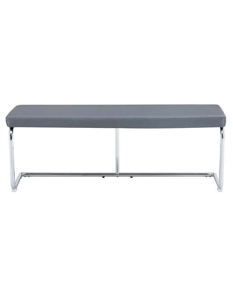 Streamdale Contemporary Faux Leather Bench for Entryway, Bed, or Dining