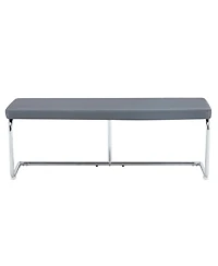 Streamdale Contemporary Faux Leather Bench for Entryway, Bed, or Dining