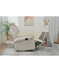 Streamdale 360 Swivel Rocker Recliner Chair - Gray Fabric