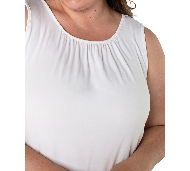 Liverpool Los Angeles Plus Sleeveless Scoop-Neck Top