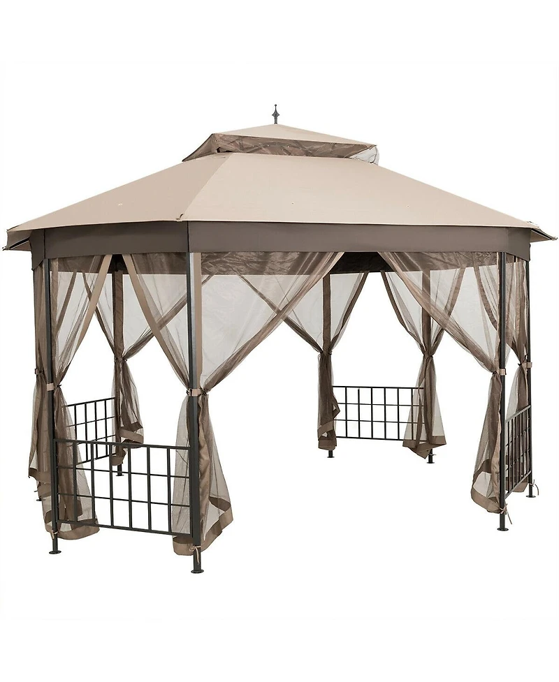 10 x 12 Octagonal Patio Gazebo with Mosquito Net