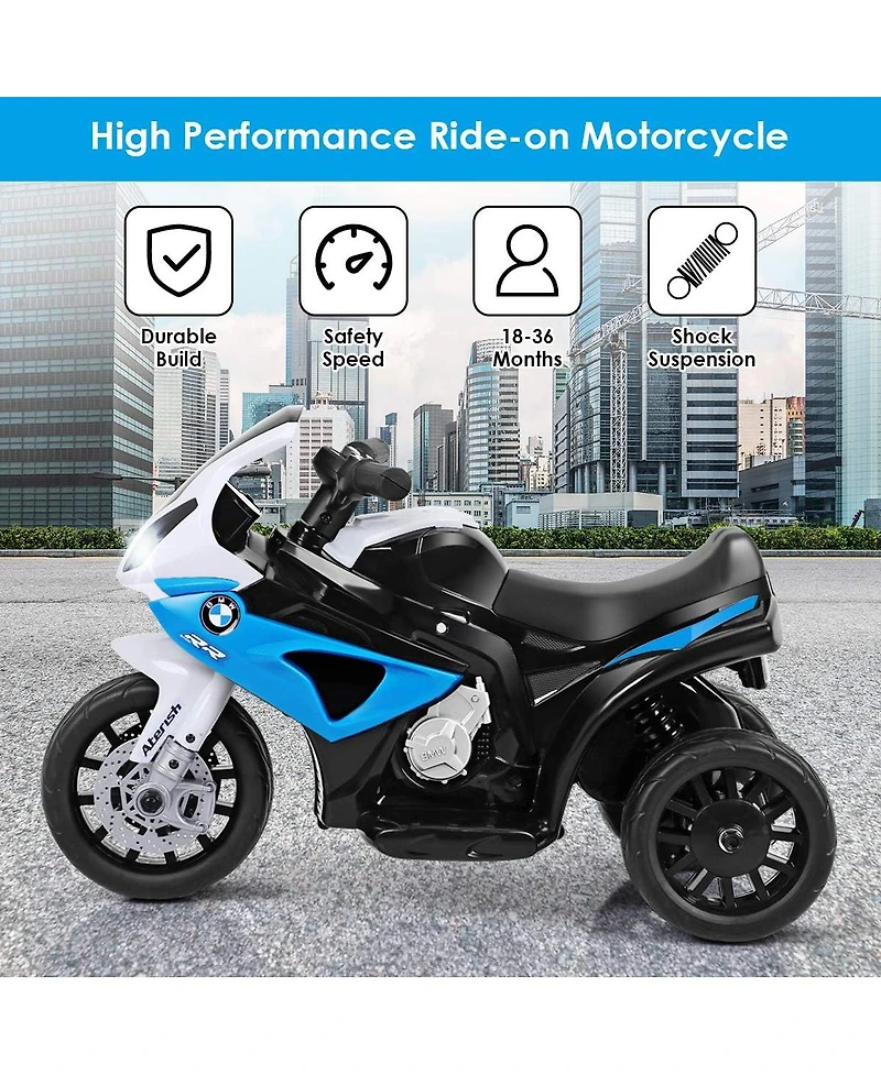 6V Kids 3 Wheels Riding Bmw Licensed Electric Motorcycle