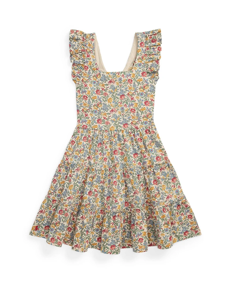Polo Ralph Lauren Big Girls Floral Ruffled Dress