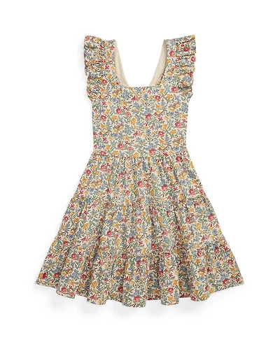 Polo Ralph Lauren Big Girls Floral Ruffled Dress