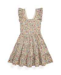 Polo Ralph Lauren Big Girls Floral Ruffled Dress