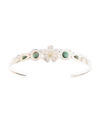Barse Floral Blue Turquoise and Sterling Silver Cuff Bracelet