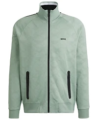 Boss by Hugo Men's Circle-Jacquard Zip-Up Sweatshirt