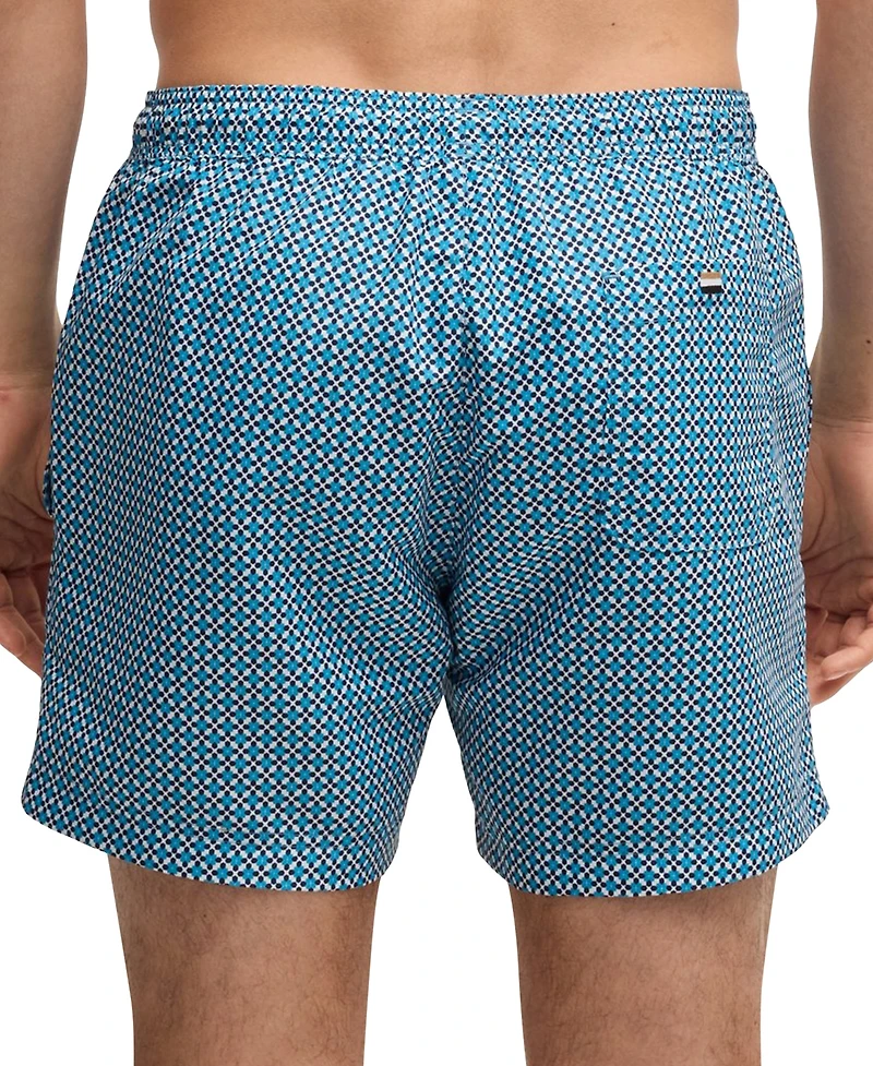 Boss by Hugo Men's Drawstring Printed Swimsuit