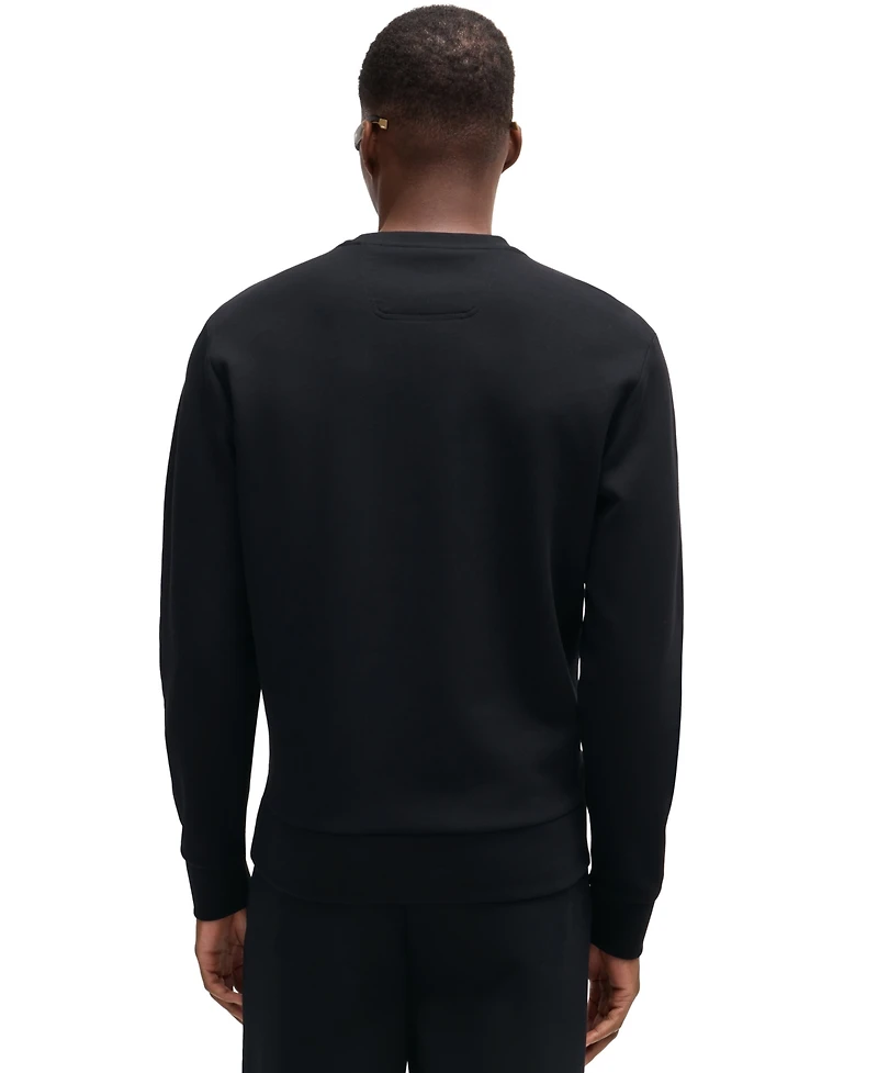 Boss by Hugo Boss Men's Sandwich Logo Stretch-Cotton Sweatshirt