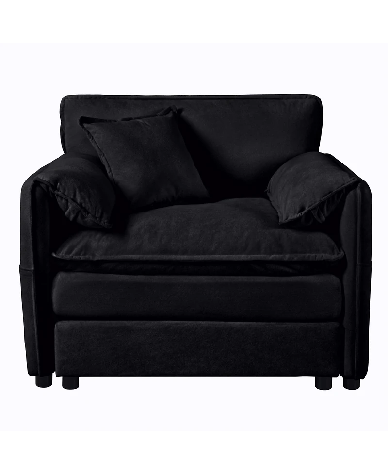 Streamdale Chenille Accent Chairs (Set of 2) - Black